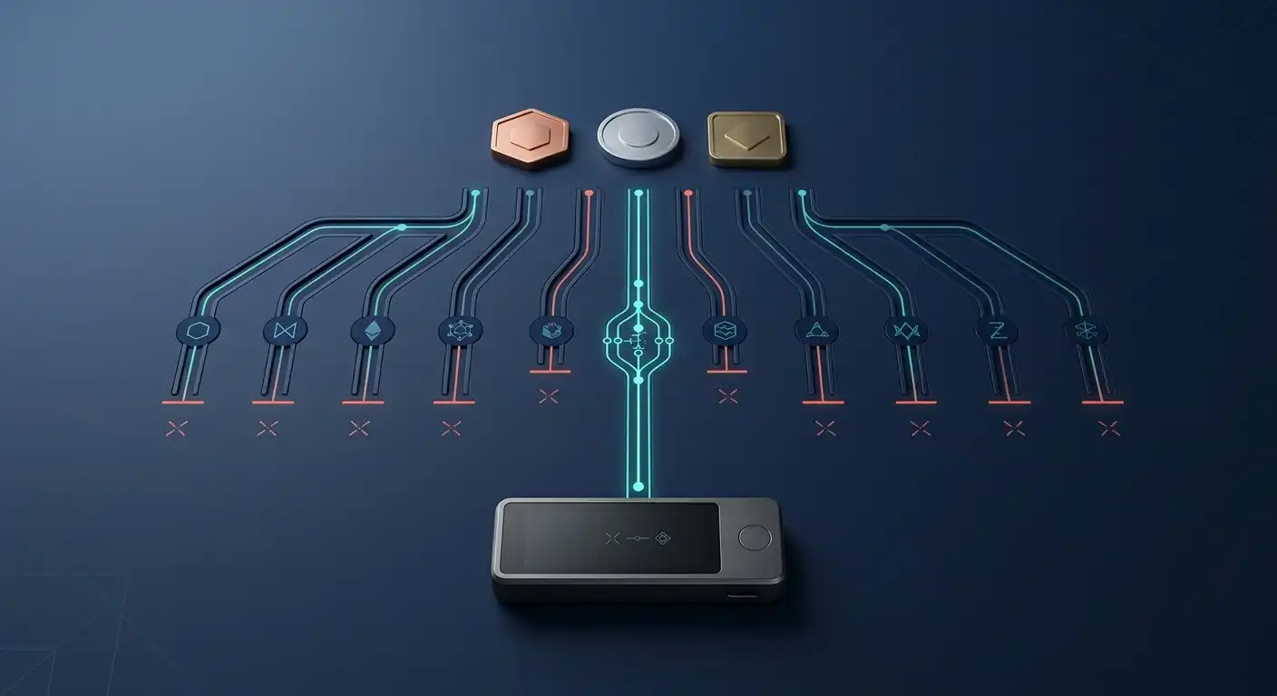 Minh họa so sánh nhiều mạng thanh toán crypto